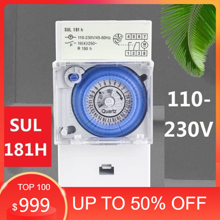 Timer Analog SUL181H Switch Switcher 24 Jam/H Panel Lampu Otomatis Time Switching SUL181