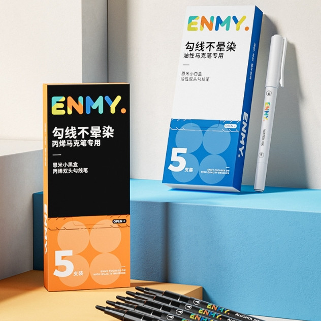 

Spidol Akrilik ENMY - Spidol Outline Double Tip Tahan Air Untuk Seni & Projek Kreatif