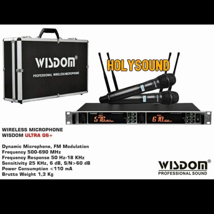 Mic Wireless Wisdom Ultra Q6+ Original Microphone Wisdom Q6+ Handheld