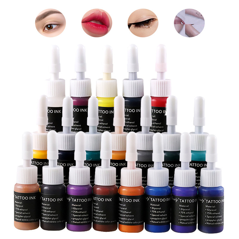 5ML Tattoo Ink Pigment Body Tattoo Art Set Professional Beauty Coating Makeup Tattoo Natural Plant P