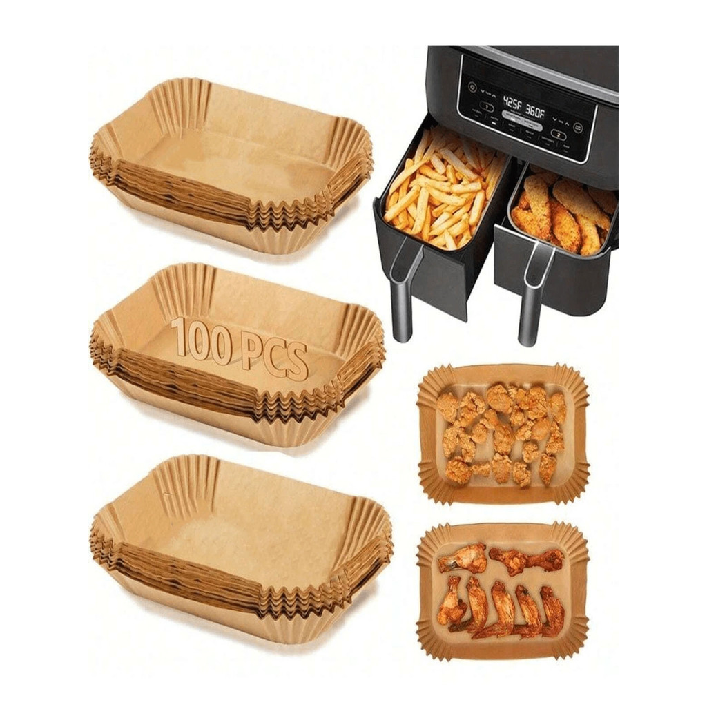50/100/200pcs Air Fryer Disposable Paper Non-Stick Airfryer Baking Papers Round Air-Fryer Paper Line