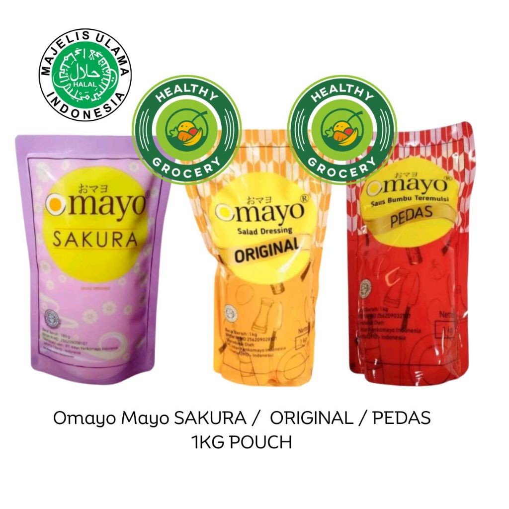 

Omayo Mayonaise Original / Pedas / Mayo Sakura POUCH 1kg