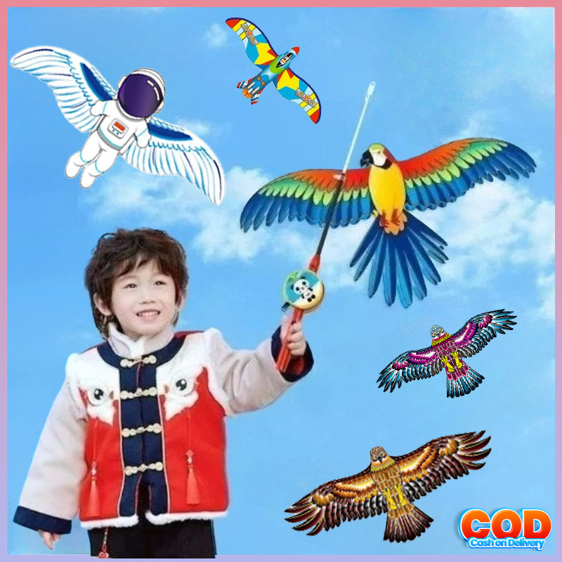 Layang-layang Anak-anak / Layangan Burung / Joran Layang Teleskopik Layang Murah