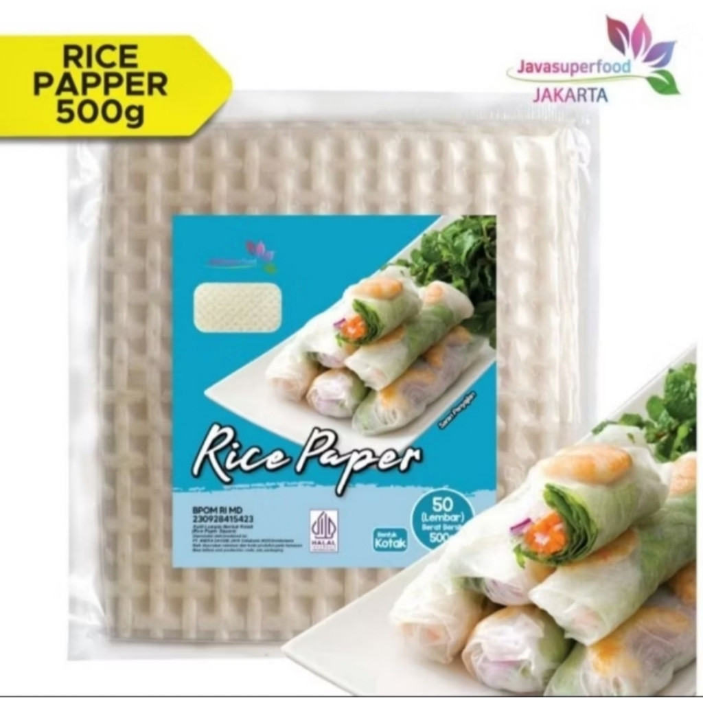 

Rice Paper Kulit Lumpia Spring Roll Vietnam Bahn Trang - Kotak - 500g - 50 lembar - Halal