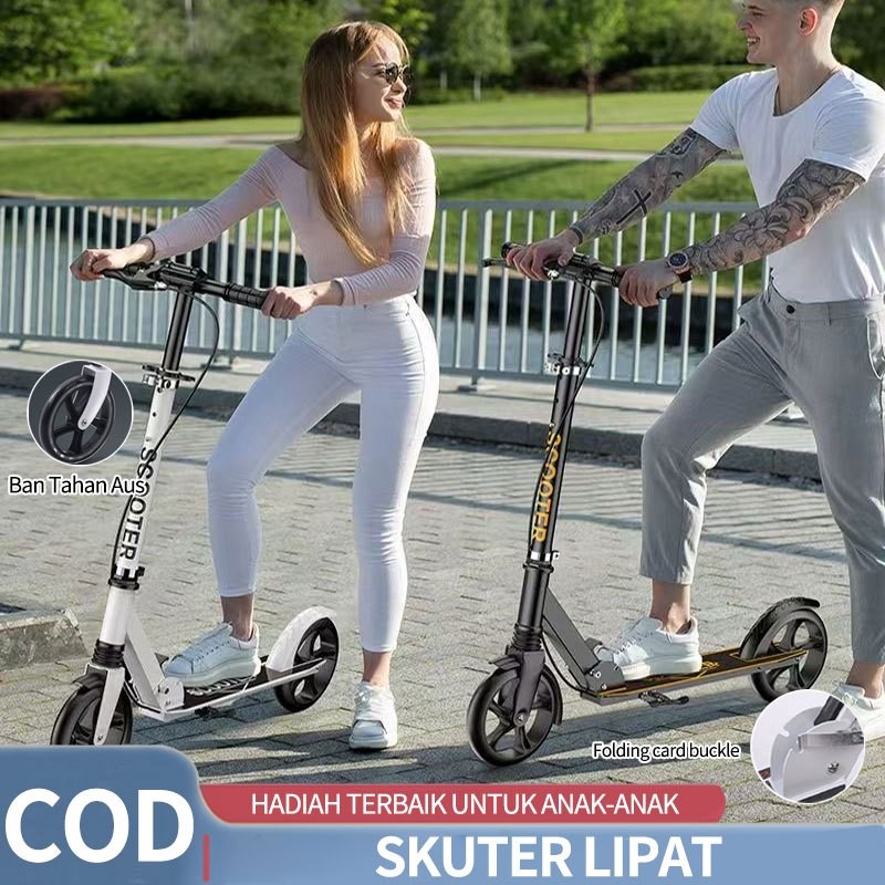 【COD】Scooter/Scooter Skuter Scooter Anak skuter lipat Anak Dewasa exotic Besi
