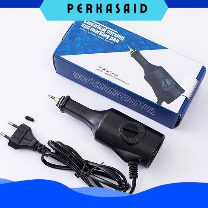 TDM Alat Ukir Gravir Listrik | Electric Engraver Carving Marking Pen - Hitam - PerkasaID