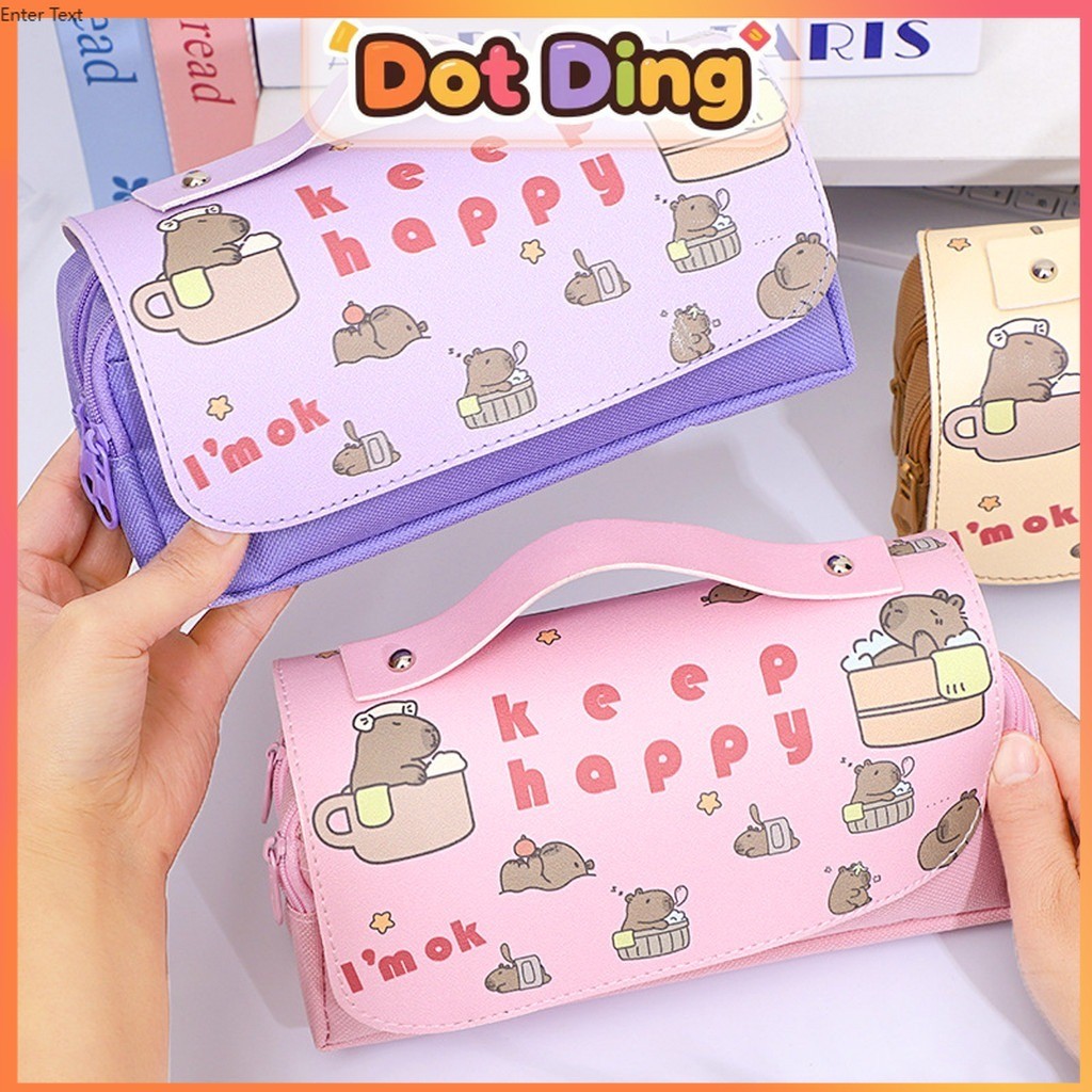 

[DOTDING] Tas Pensil Kapibara Model Terbaru - Tempat Alat Tulis Kapasitas Besar untuk Pelajar SD SMP, Desain Lucu & Serbaguna