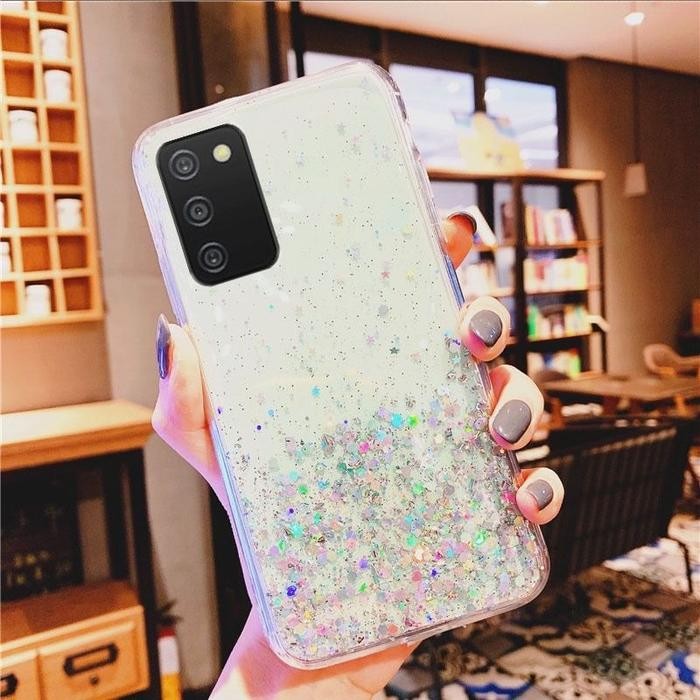 PROMO CASE SAMSUNG A03S SOFT CASE GLITER BENING TERBARU SILIKON CASING HP - Putih
