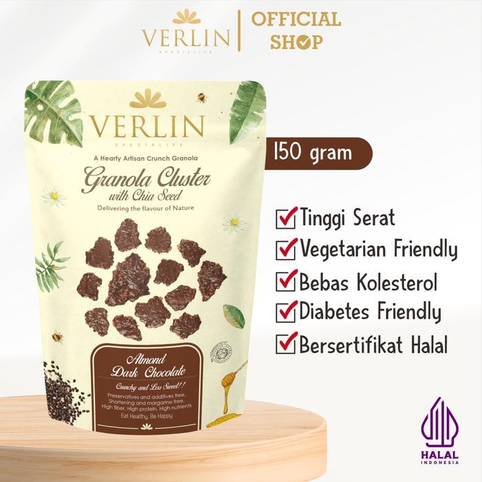 

Verlin Granola Cluster Almond Dark Chocolate 150 Gram