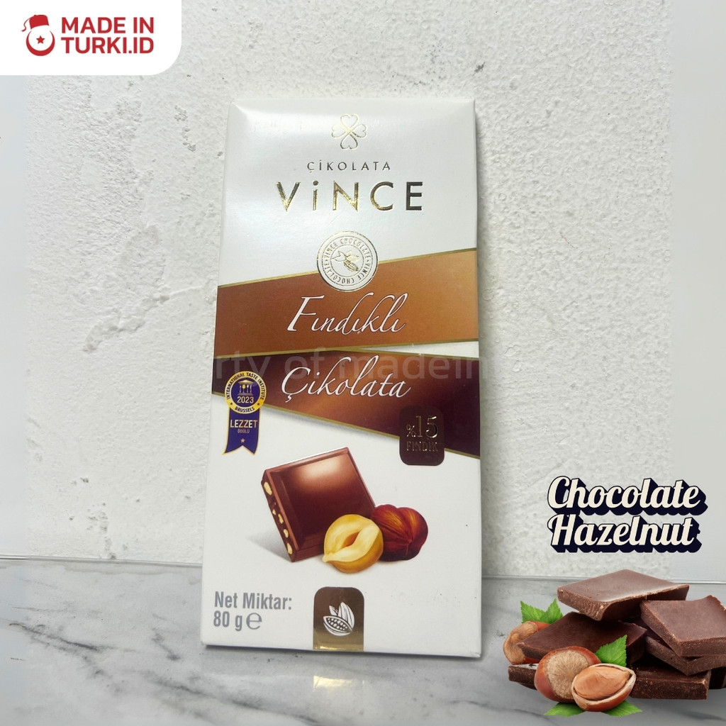 

Cikolata Vince Findikli Cikolata 80gr – Cokelat Hazelnut Turki 100% Original madeinturki.id