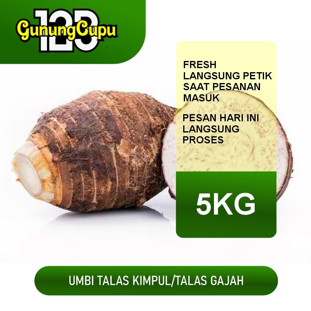 

Umbi talas super pulen Fresh Umbi Talas / Mbote / Enthek 5kg