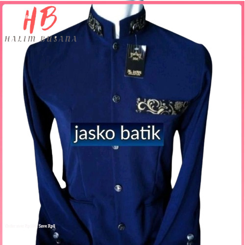 HB - Baju jasko koko pria busan muslim lengan panjang atasan batik jasko terlaris terbaru 2025