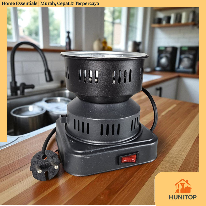 JZ Kompor Listrik Mini Pemanas Arang Hookah BBQ Charcoal Burner 500W - ZD-A016