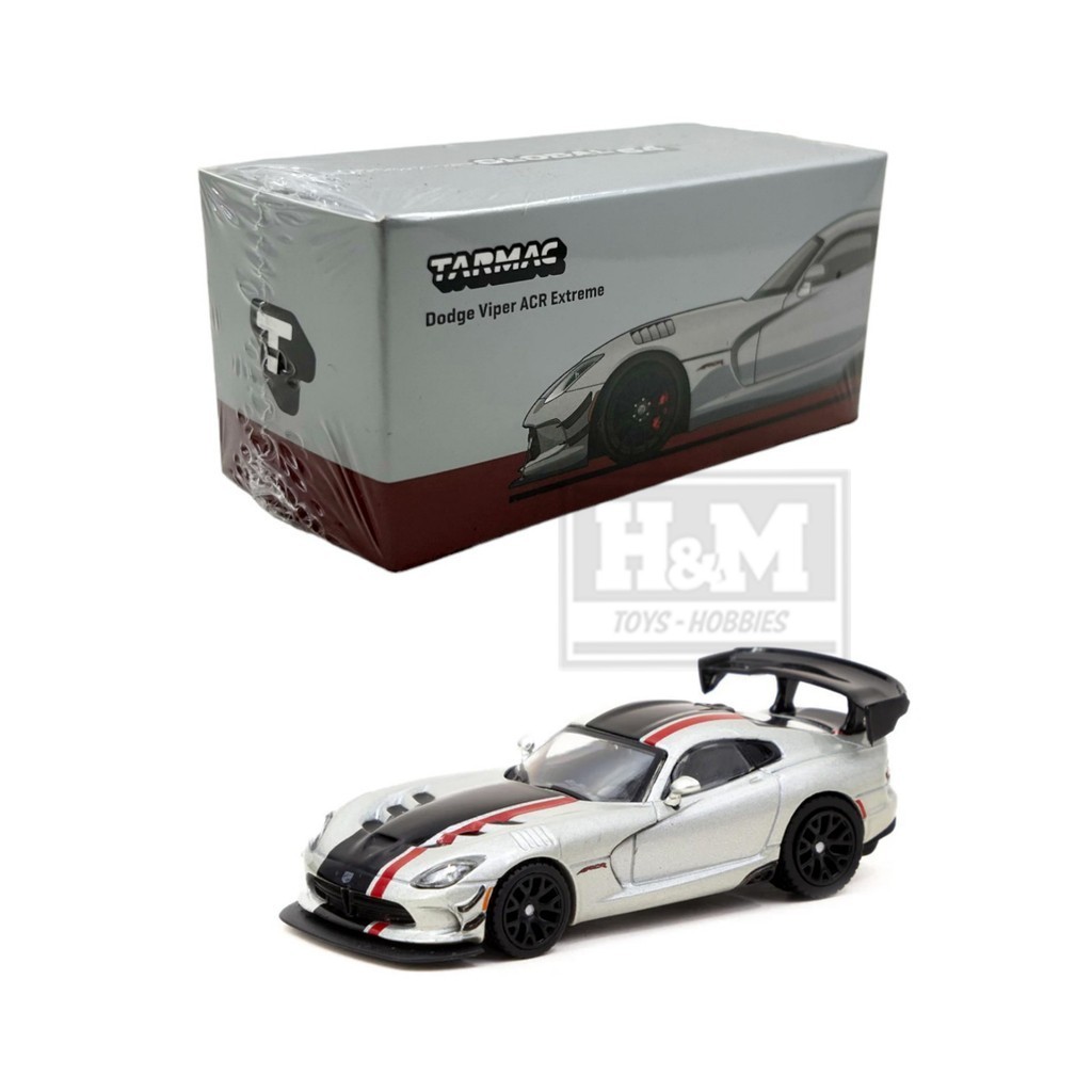 Tarmac Works 1/64 GLOBAL64 Dodge Viper ACR Extreme Silver Metalli