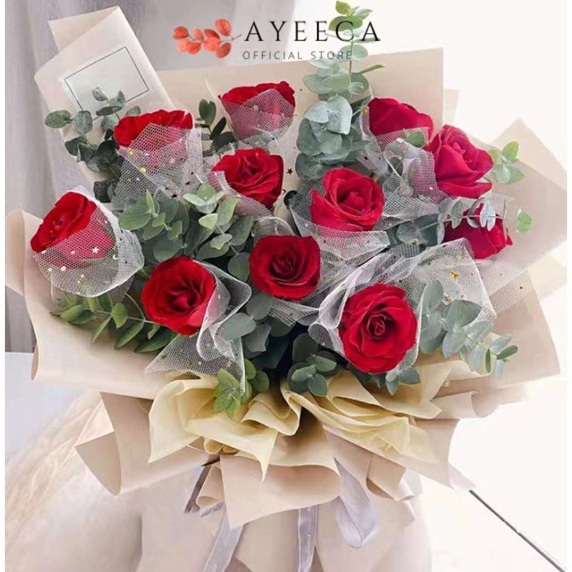 

AYEECA - MS2 STAR Kertas Buket Jaring Roll Motif Bintang Bulan/Flower Wrapping Paper