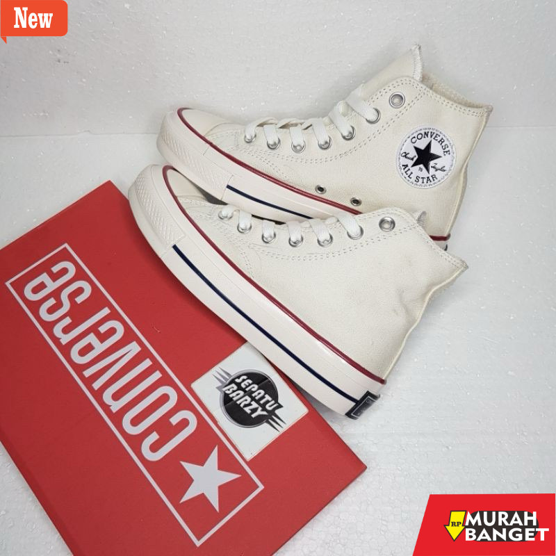 sepatu sneakers pria brand lokal COD SEPATU CONVERSE 70S WHITE HIGH PREMIUM