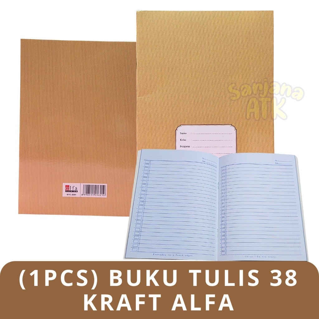 

(1Pcs) Buku Tulis Sidu Kraft Isi 40 dan 60