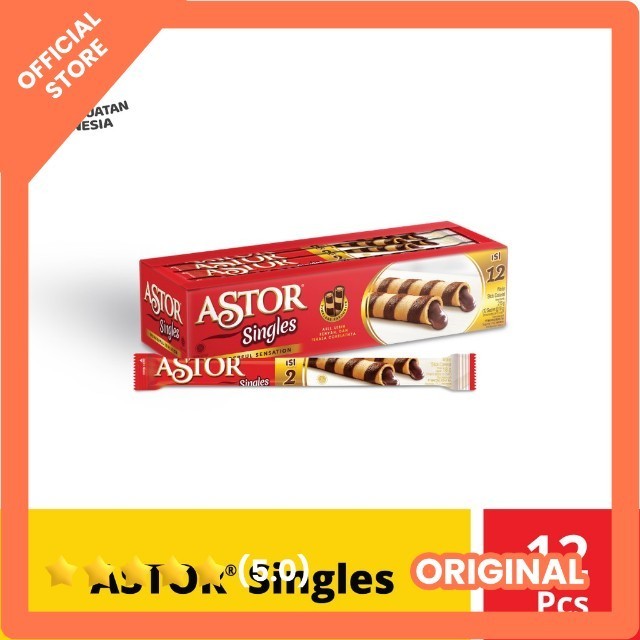 

Astor Singles 12 Pcs /egg roll / Astor coklat