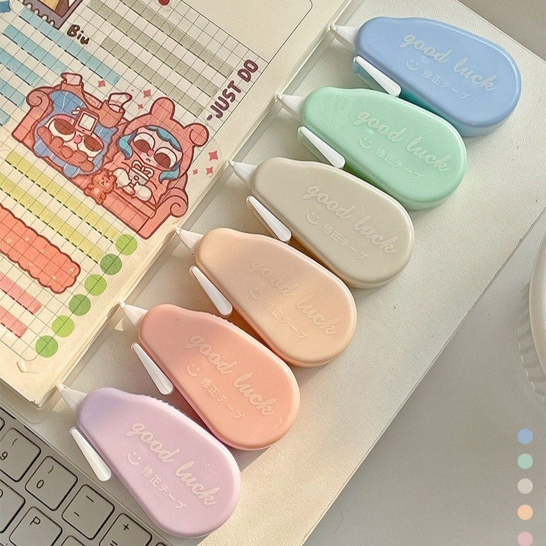 

SURABAYA Winzige Combo 6 Tip Ex Kertas Correction Tape Morandi Pastel Pita Koreksi Transparan Lucu Alat tulis