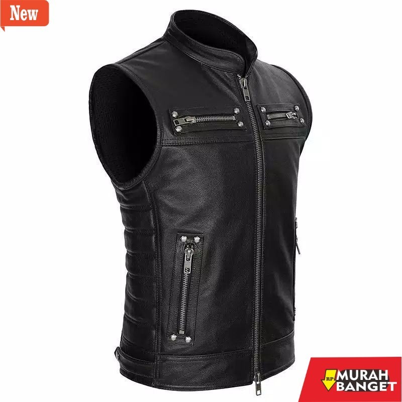 jaket kulit pria garut Rompi Kulit Pria Rompi touring Rompi Terbaru Rompi pria rompi murah