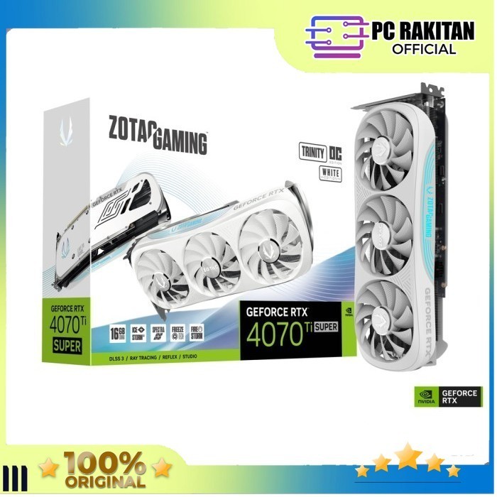 ZOTAC GAMING GEFORCE RTX 4070 TI SUPER TRINITY OC 16GB WHITE