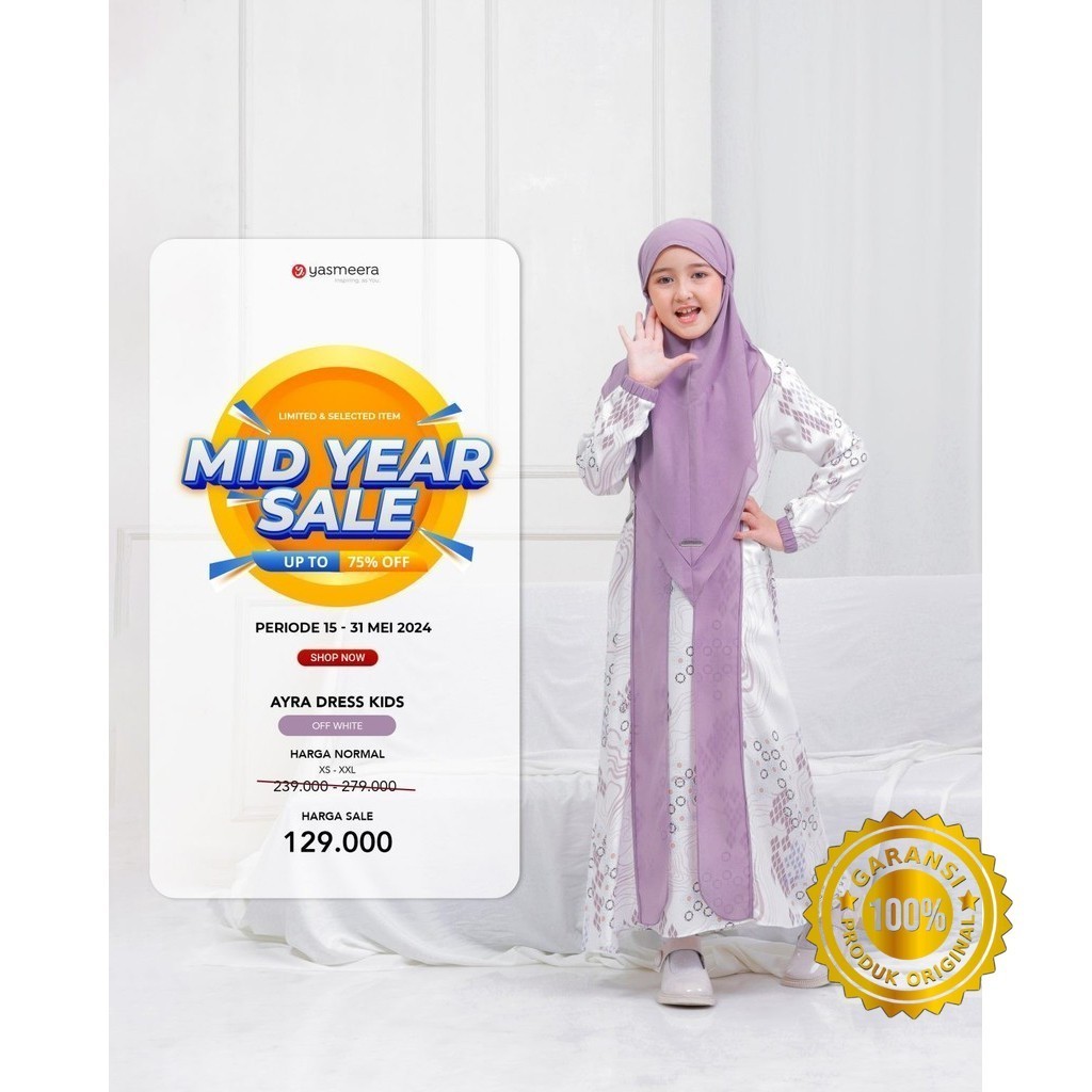 Jual Gamis Premium Yasmeera Ayra Anak Perempuan Original by Yasmeera | Yasmeera Shop