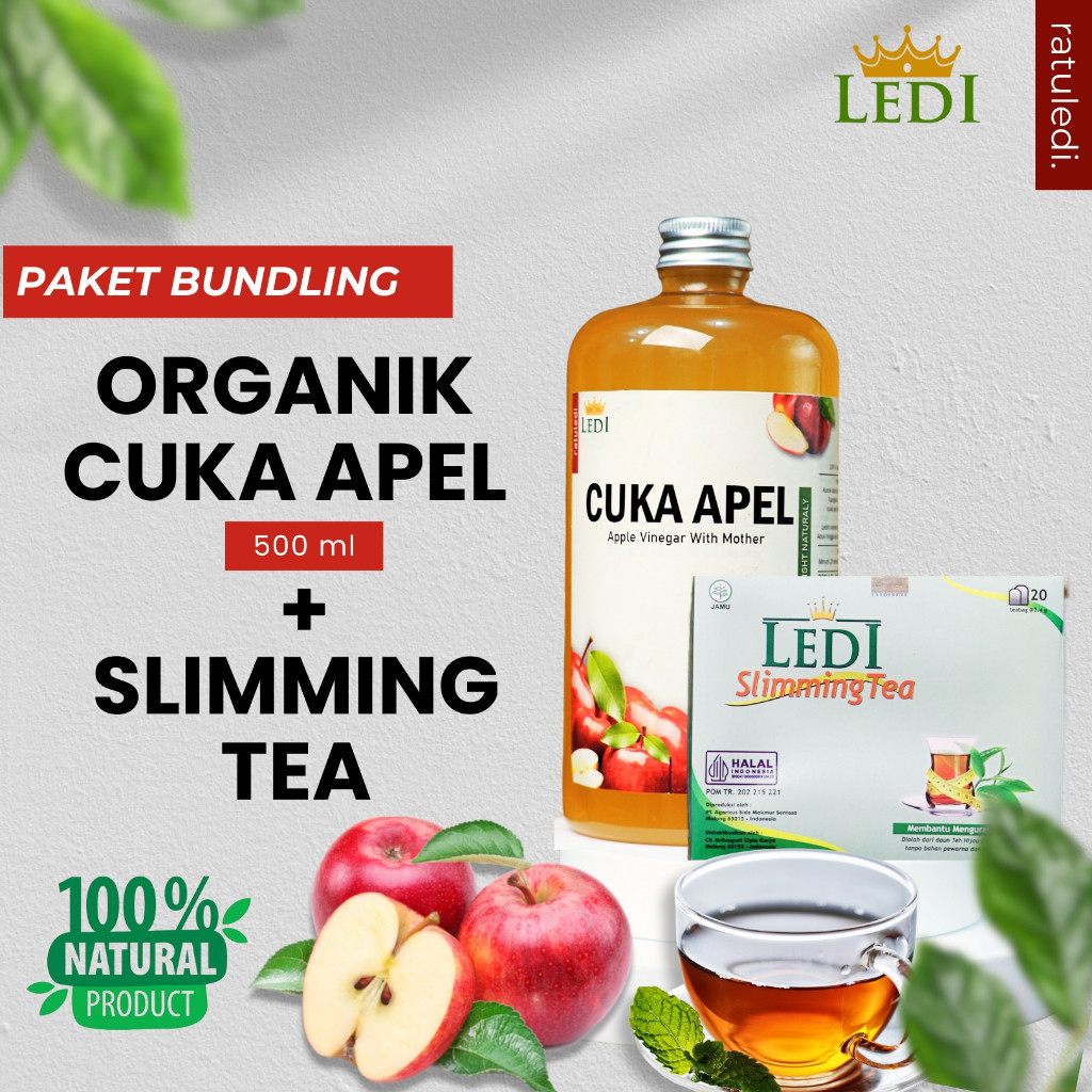 

PAKET SEHAT Cuka Apel 500 ml + Slimming Tea 100% ORIGINAL BPOM
