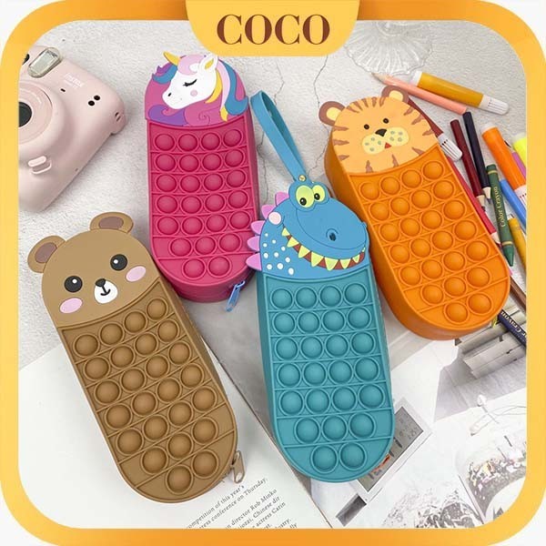 

Tempat Pensil Case Pop It Anak Perempuan Laki Laki Import Kartun Karakter Unicorn Dinosaurus