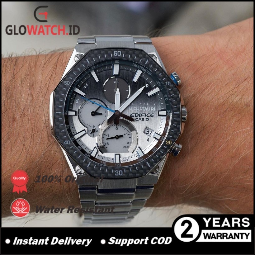 [Promo] Jam Tangan Pria Edifice EQB-1100AT-2A Stainless Steel Strap Original Casio (Garansi 2 tahun)