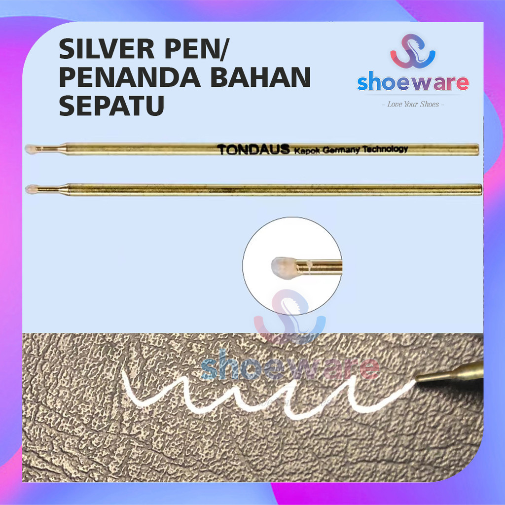 

Silver pen Leather mark Penanda bahan kulit bahan sepatu