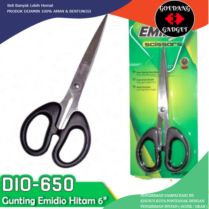 

DIO650 GUNTING SEDANG 16CM EMIDIO 650 GUNTING 6 INCH 16 CM DIO-650 MEDIUM SCISSOR 6INCH 16CM DIO 650