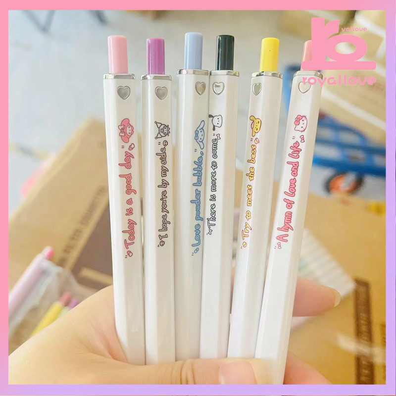 

COD Pena Netral Tekan Kotak Sanrio Lucu Pena Siswa Melakukan Latihan Pena Hitam 0.5Mm