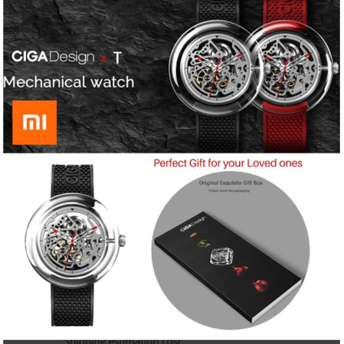 Ciga Design T Serie 360 Degree Transparent Mechanical Watch Jam Ciga T - Hitam