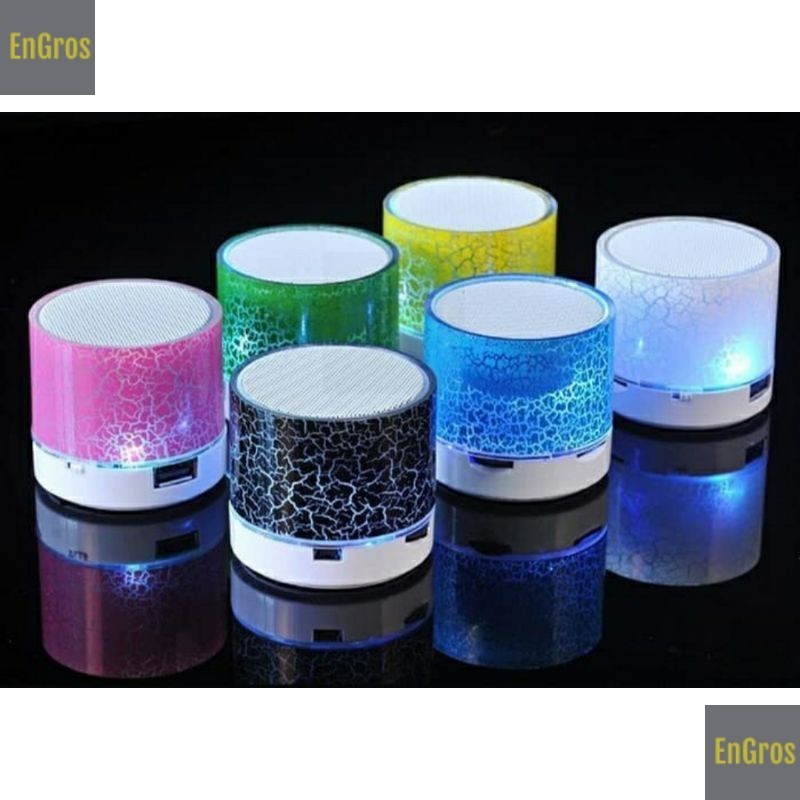 S10 Speaker Bluetooth Motif Retak S-10 Led bluetooth Spiker Blutut Lampu Warna Warni Motif Retak