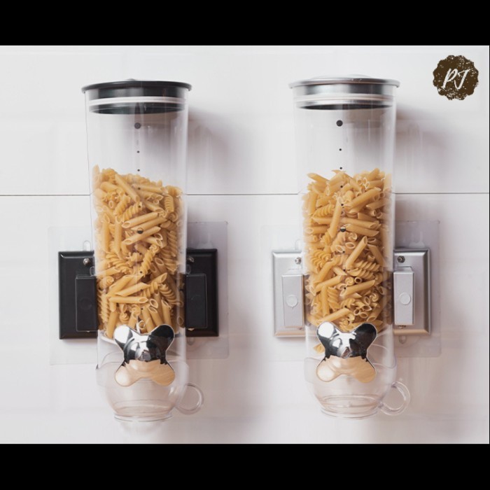 Single Wall Mounted Cereal Dispenser / Tempat Biji Kopi Gantung Tembok
