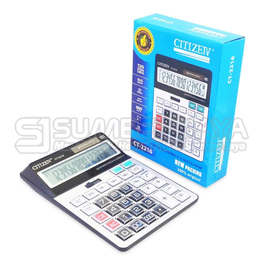 

Calculator 16 Digits Kalkulator Citizeiv CT-2216