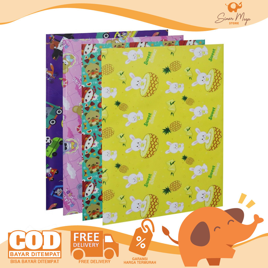 

SIDU Kertas Kado Motif Cartoon Lucu SATUAN Gift Wrap Murah