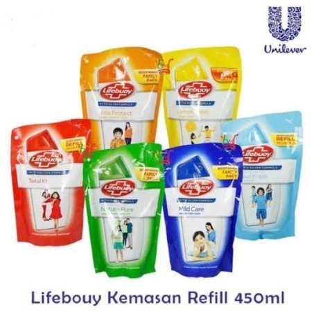 Lifebuoy Body Wash Refill 450 Ml / Sabun cair lifebuoy / sabun cair lifebuoy 450ml