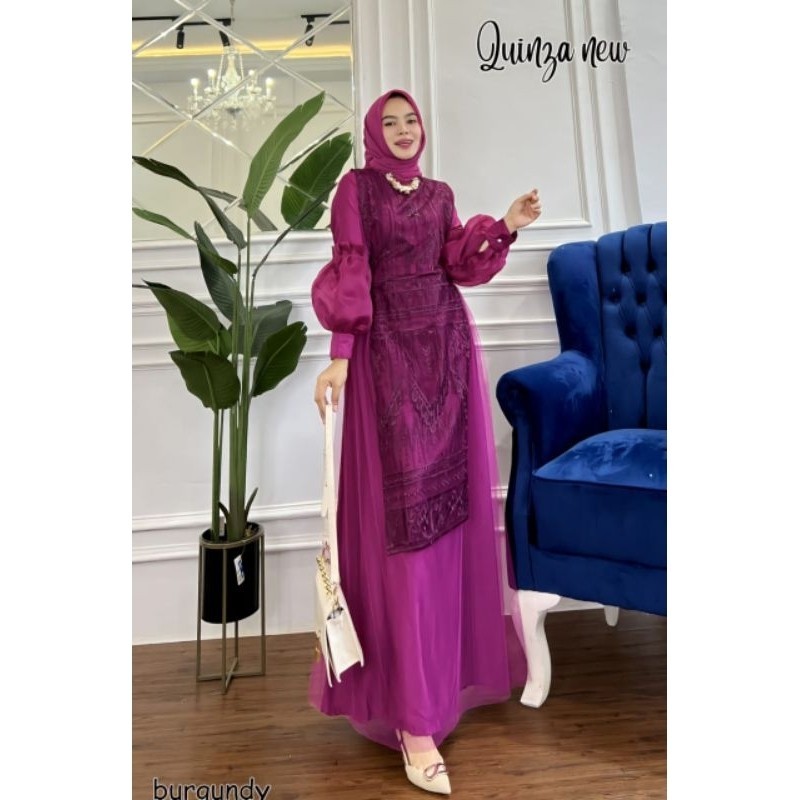 QUINZA Gamis Pesta mewah