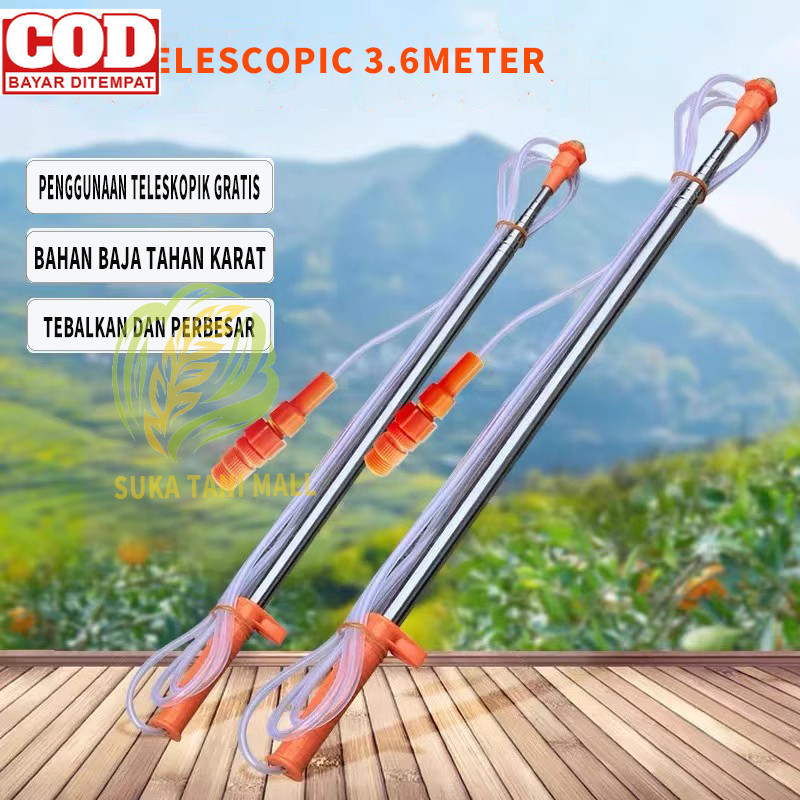 stik sprayer panjang elektrik 3.6METER  Stik teleskopik panjang