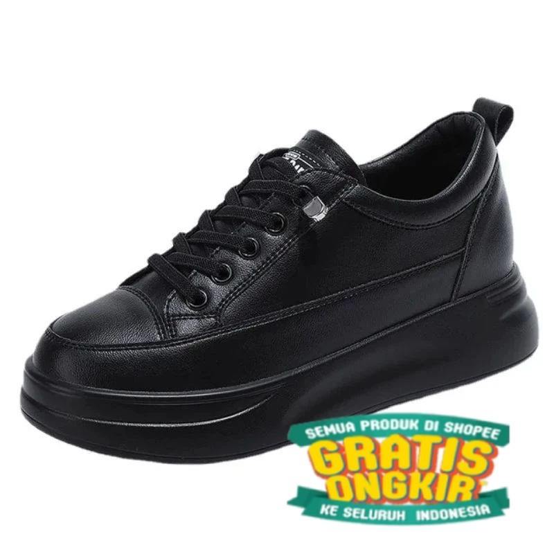 Sepatu Sekolah Hitam Sneakers Wanita Sport Shoes Casual Black 180 sepatu fashion hitam wanita sepatu