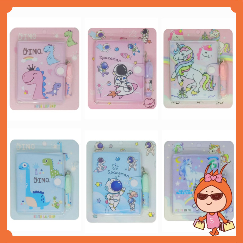 

Reseller Welcome - S6327 Notebook Mini Free Pena Motif Kartun Lucu / Buku Catatan Anak Lucu / Notebook Kartun Mini Anak