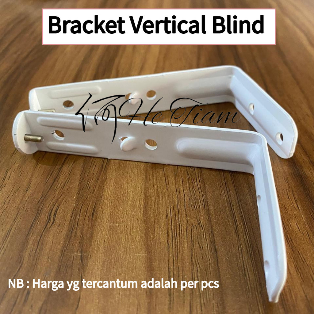Bracket Vertical Blind / Kaki Rel Vertical Blind Putih Bahan Tebal