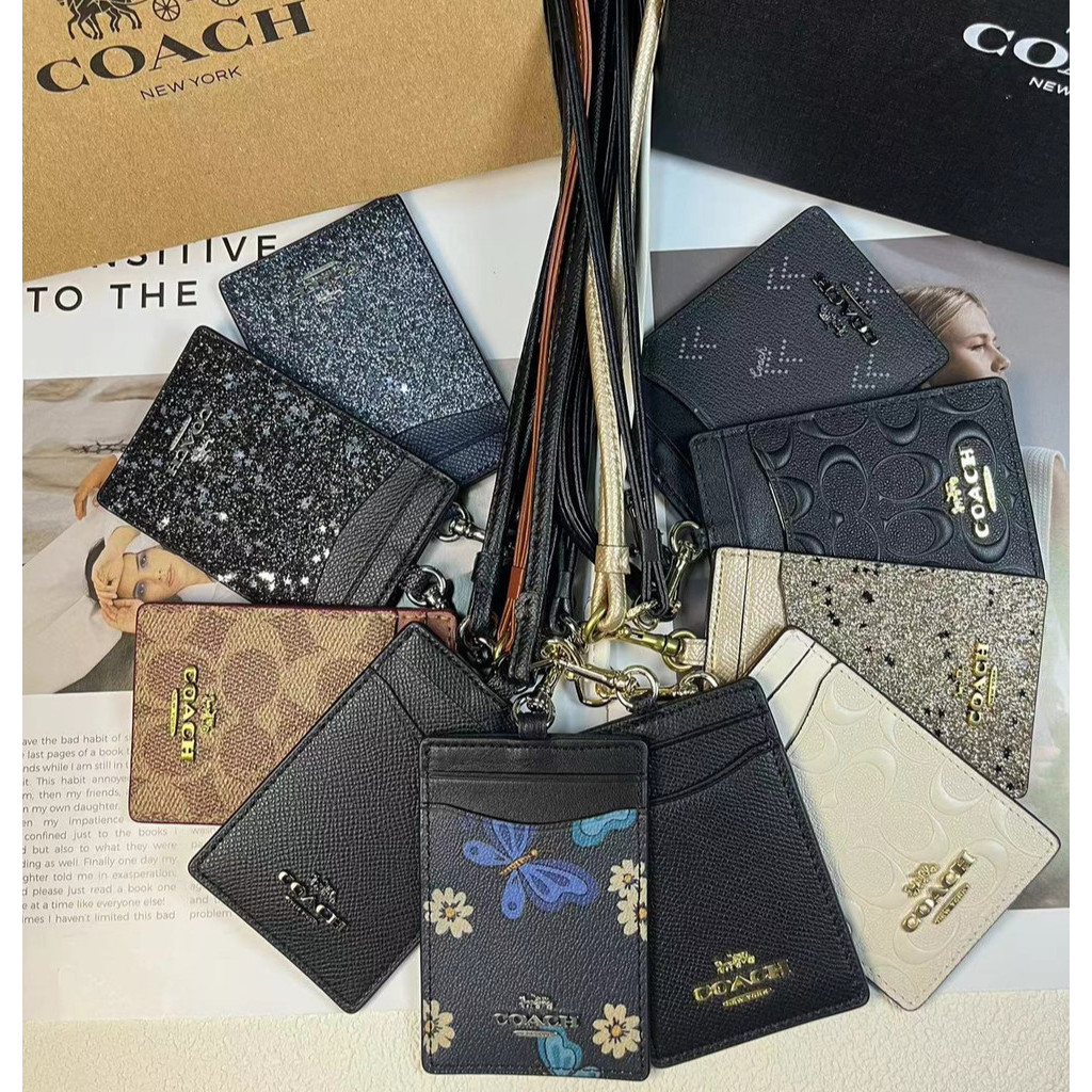 

COACH 3D Metal LOGO Card Holder ID Lanyard Name Tag