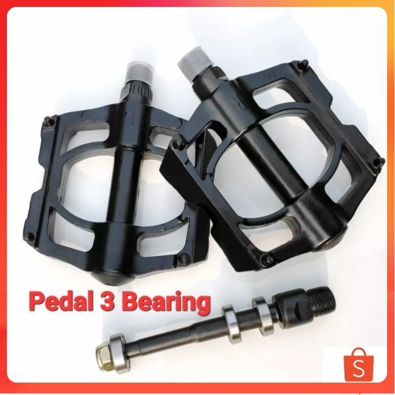 Pedal Bearing 3 Alloy Anti Slip Pedal Sepeda Lipat MTB Roadbike