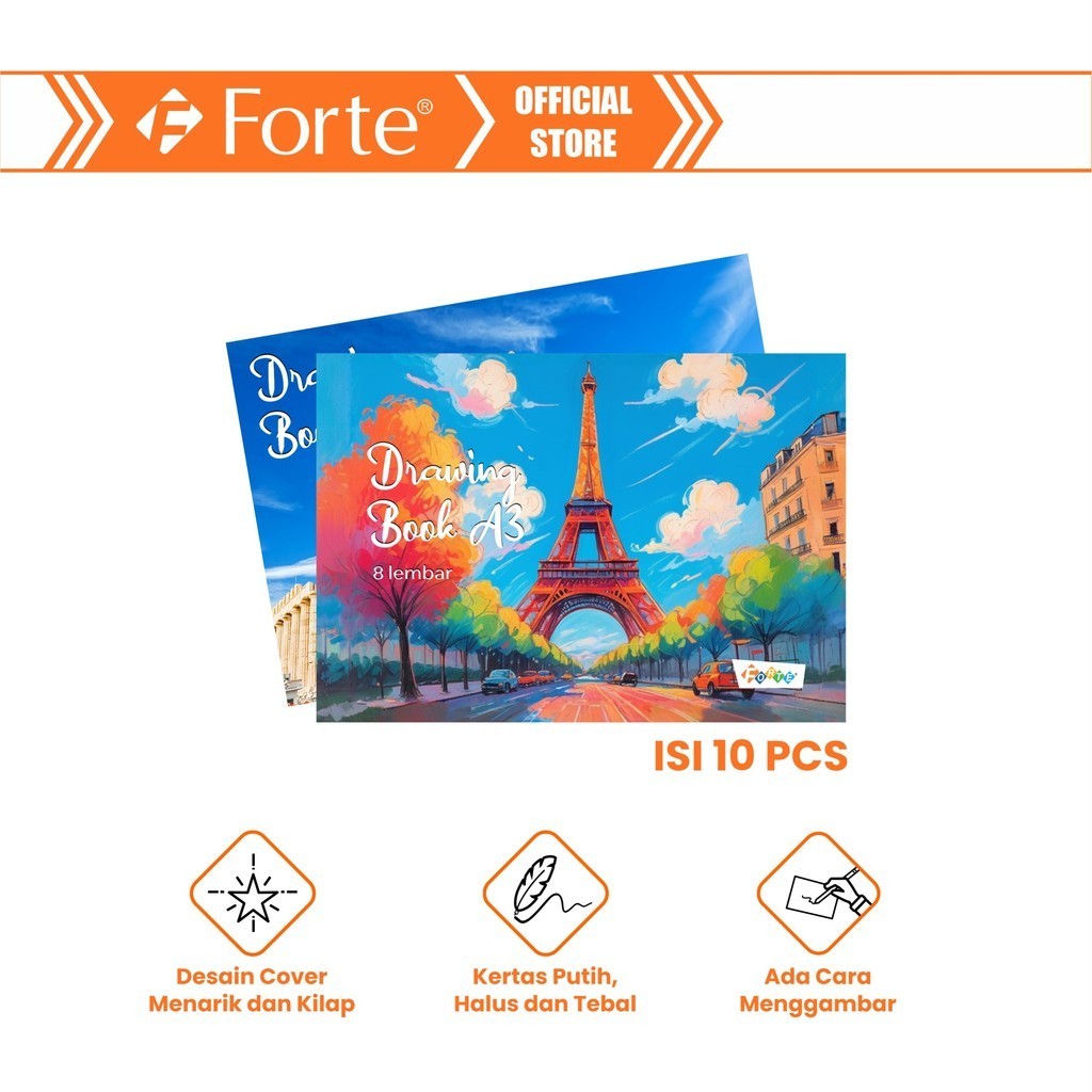 

[Forte] [10pcs] Buku Gambar Drawing Book Design A3