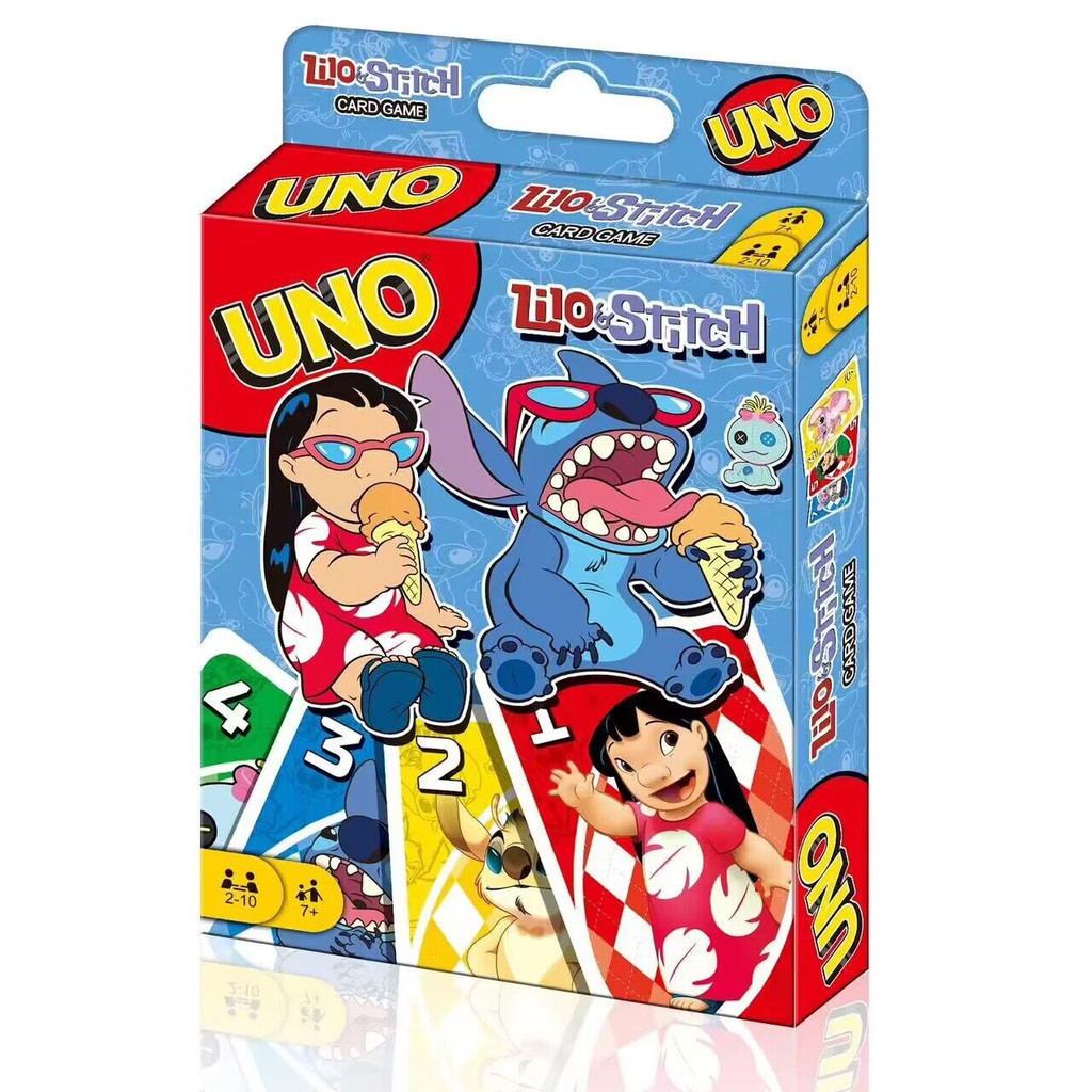 Mattel Games UNO Stitch Card Game for Family Night Featuring Tv Show Themed Graphics and a Special R