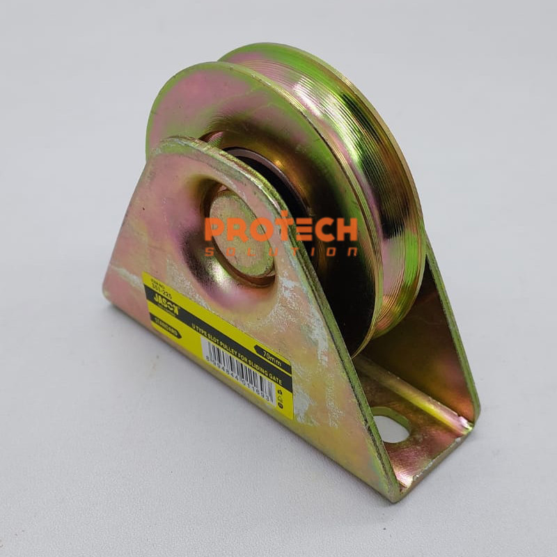 JASON Roda Pagar besi Rel galvanis gate wheel 70mm U Bulat 7cm