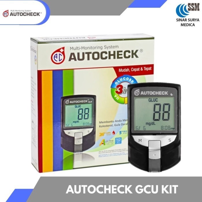 Alat test diabetes, kolesterol, asam urat / Autocheck GCU