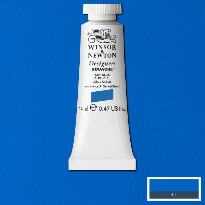 

promo ✨ -Cat Guas Winsor & Newton Desners Gouache Paint 14ml Series 1 - 01 - SKY BLUE